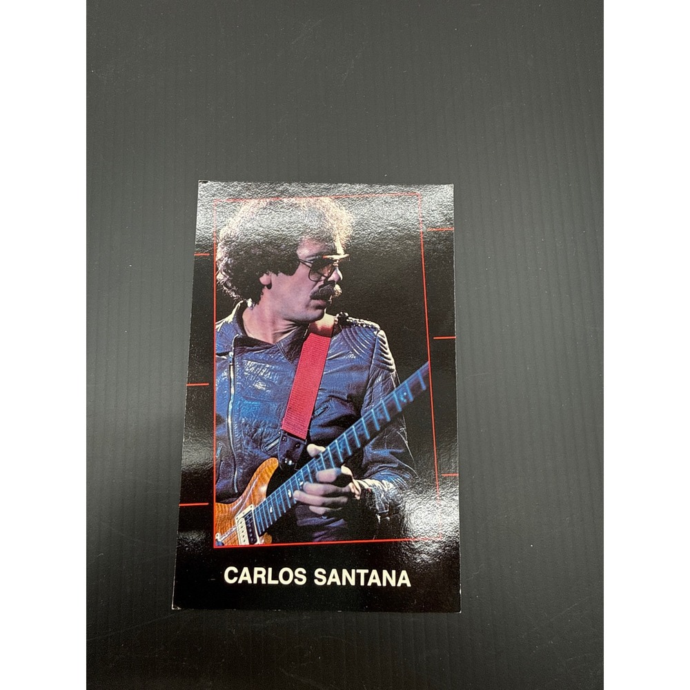 Vintage Carlos Santana Zlozower Photo Postcard Bill Graham Management Signed